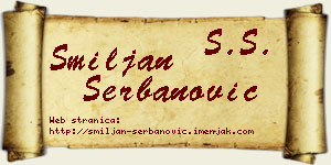 Smiljan Šerbanović vizit kartica